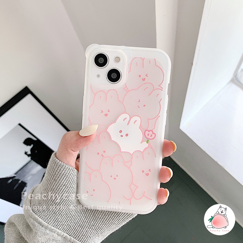 Ốp Điện Thoại TPU Dẻo Họa Tiết Hoạt Hình Gấu/ Thỏ Dễ Thương Cho iPhone 13 12 Pro Max 11 Xr Xs Max X 7 8 Plus X