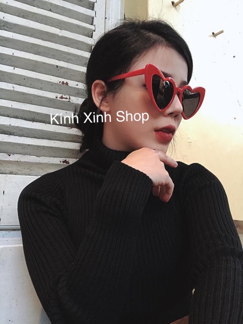Kính râm TRÁI TIM siêu CUTE - Tròng POLAROID phân cực