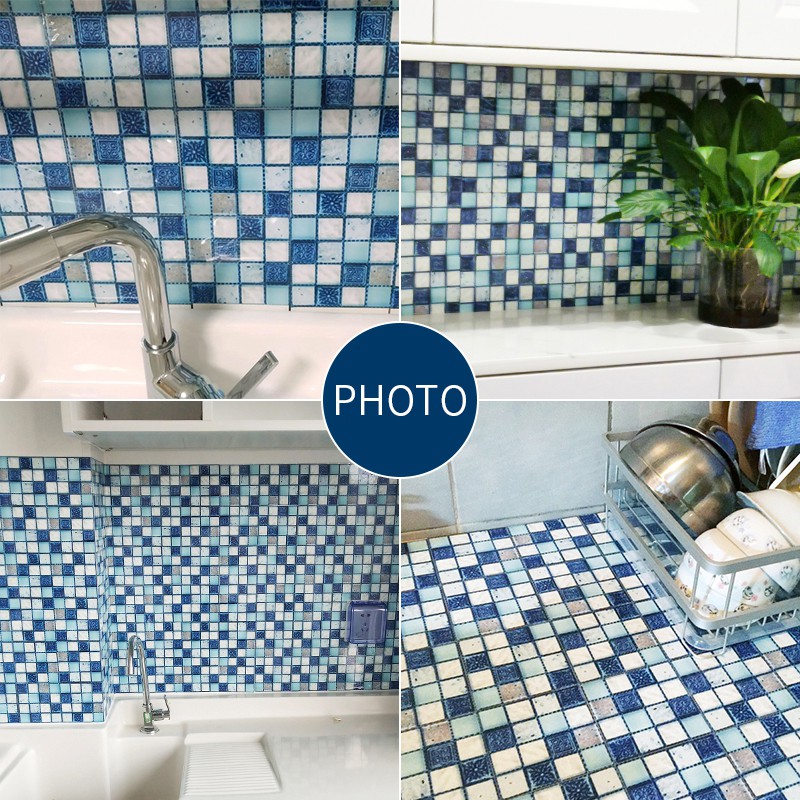 Nhãn dán tường PVC giả gạch 2D tự dính chống thấm nước chống dầu trang trí nhà bếp và phòng tắm | BigBuy360 - bigbuy360.vn