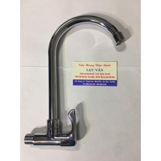 Vòi rửa bát cắm tường lạnh Inox 304 cao cấp