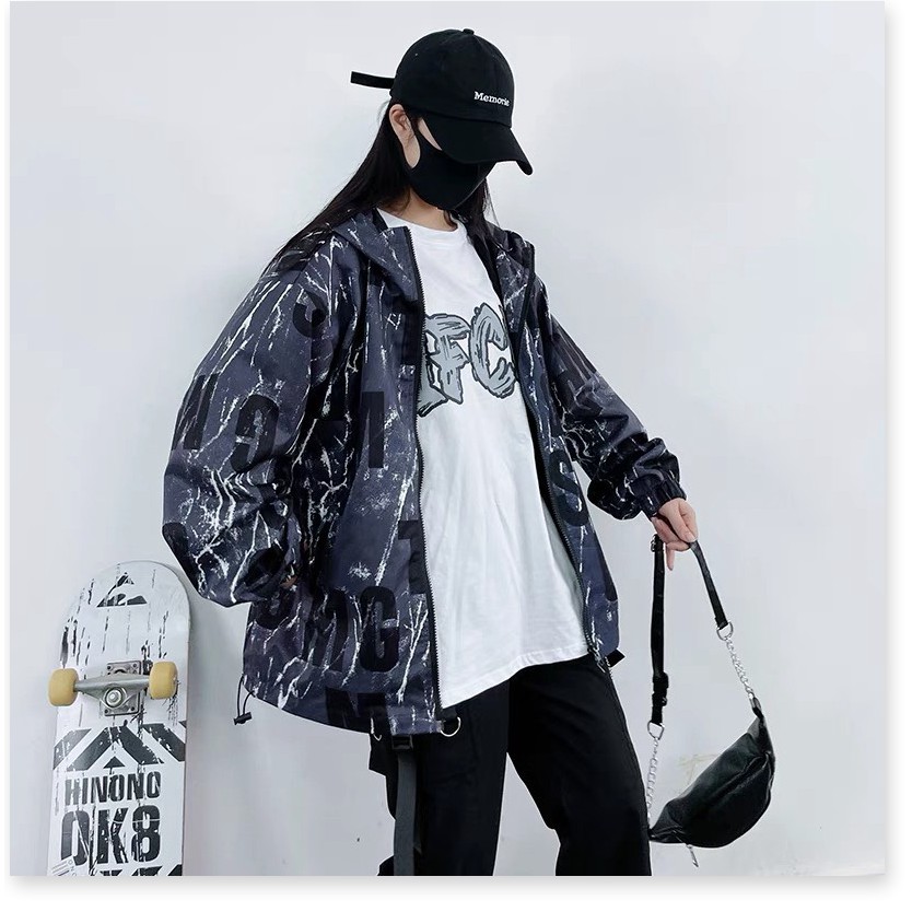 ÁO KHOÁC DÙ HỌA TIẾT 3D CHỮ TSCM SIÊU ĐẸP THỜI TRANG