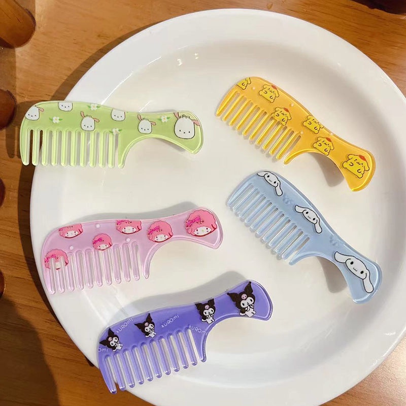 Lược Chải Tóc Loại Nhỏ Hình Mèo Hello Kitty/Trái Tim Dễ Thương Cho Bé Gái