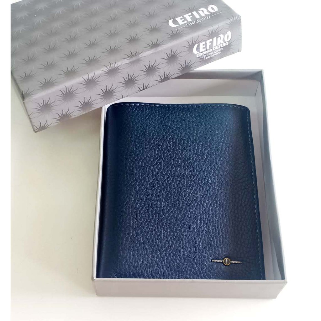Bóp Da Nam (BD - 227) Cefiro Da Bò Màu Xanh Dương Thời Trang (Ngọc Tuệ Shop)