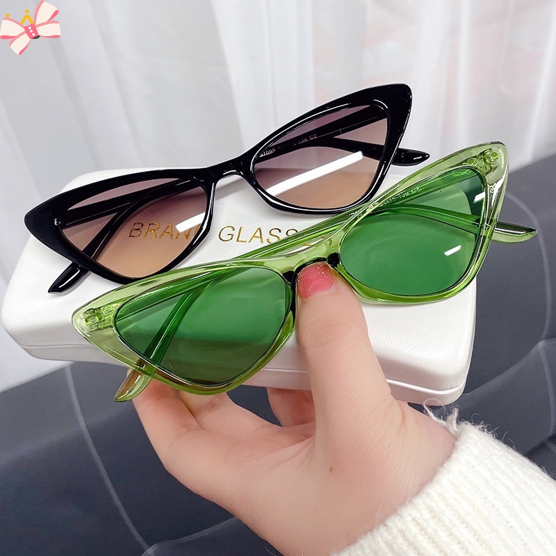 Kính Mát Mắt Mèo Trong Suốt Phong Cách retro Thời Trang Cho Nữ