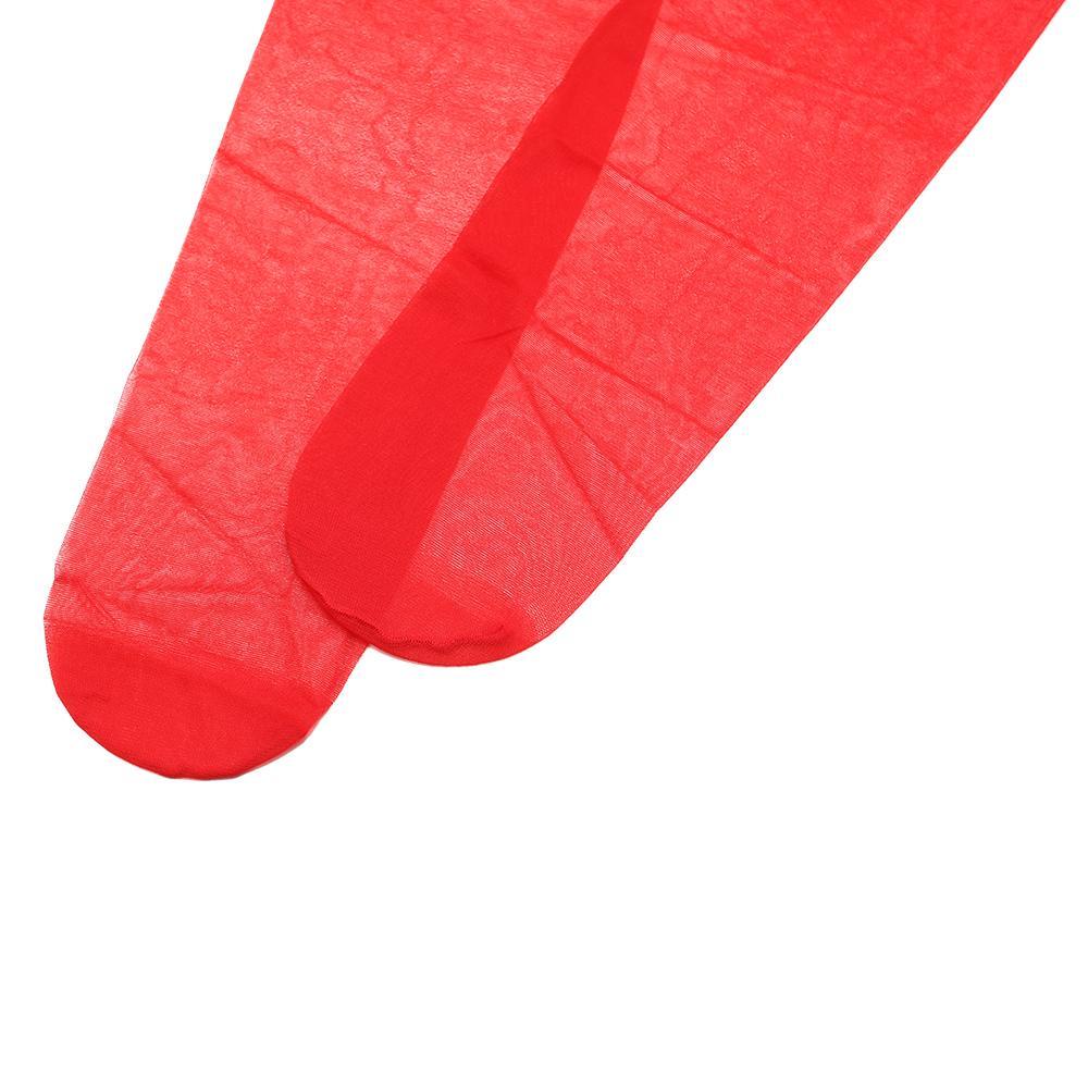 Tất Lụa Trong Suốt Dài Đến Đầu Gối Màu Trắng Đen Đỏ Cho Nữ