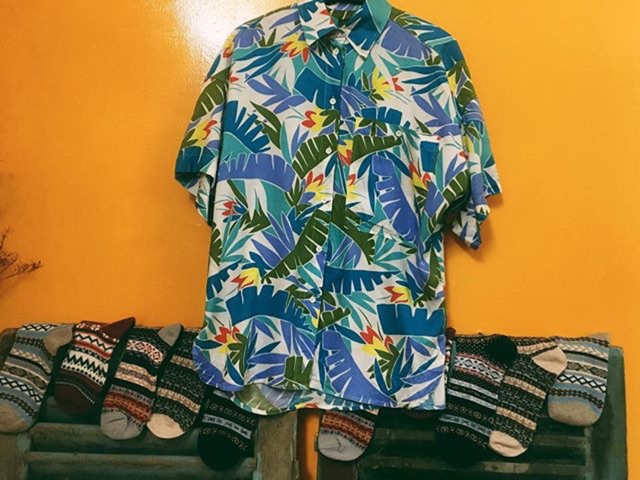Áo sơmi hoa vintage