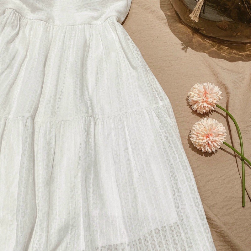 Váy 2 dây trắng maxi dáng dài tiểu thư cá tính | BigBuy360 - bigbuy360.vn