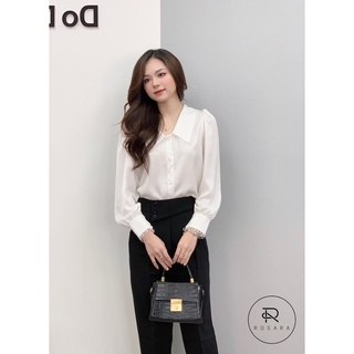 Áo sơ mi lụa nữ công sở họa tiết cổ am235