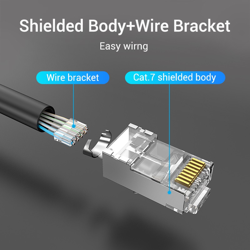 Set 50 Đầu Nối Mạng VENTION Cat7 Rj45 8p8c Rj45