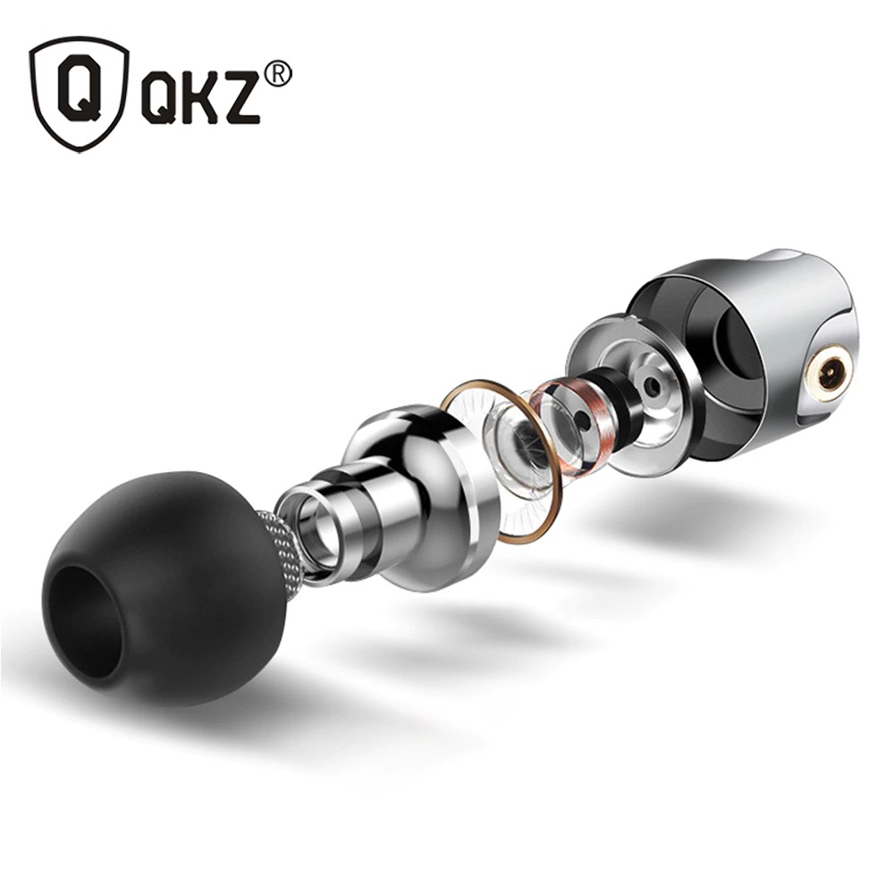 QKZ Metal Bass Phone Earphone With Mic Ecouteur Fone de Ouvido Audifonos Stereo Earphones For Xiaomi