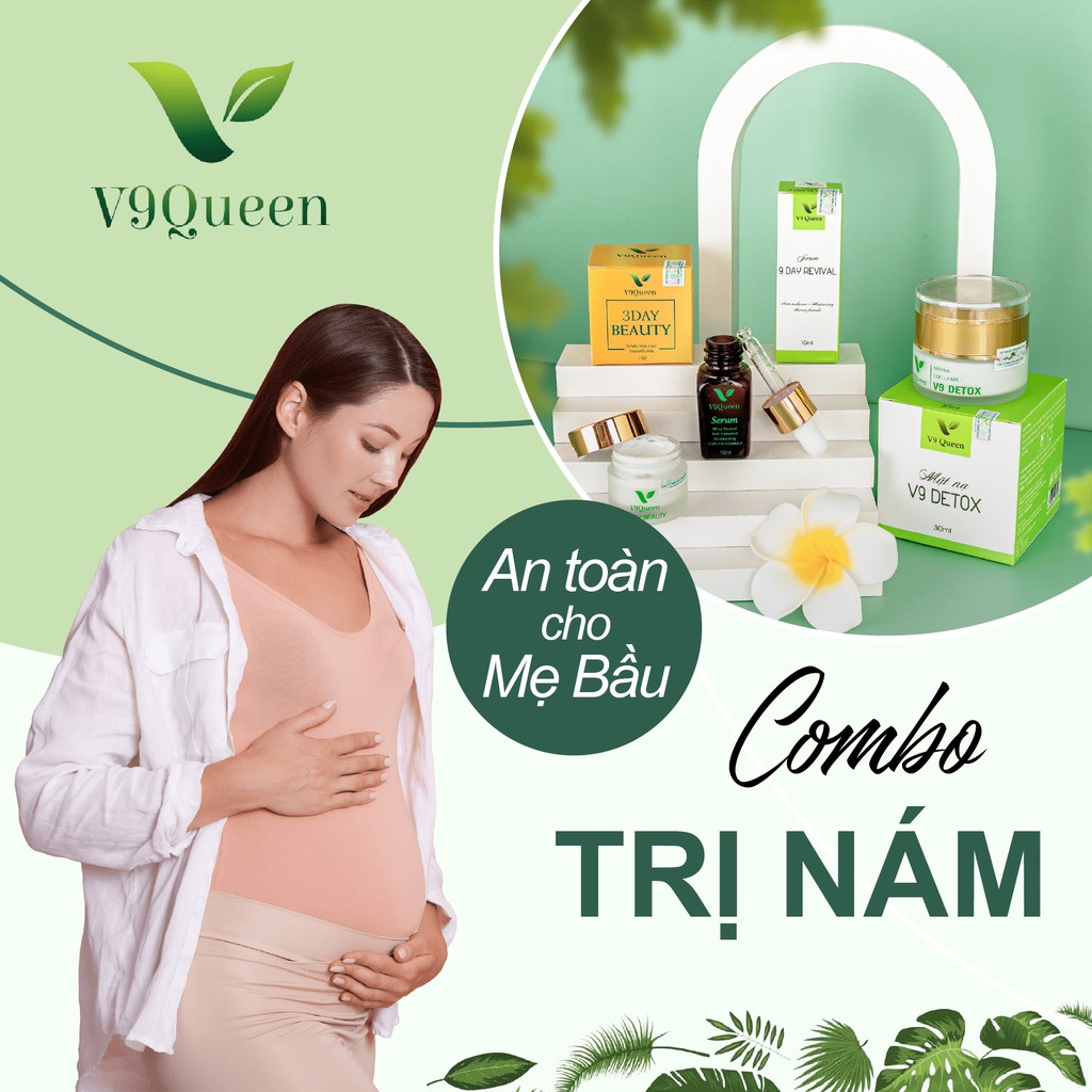 Combo Tri Nam, Dưỡng Trắng Da V9Queen