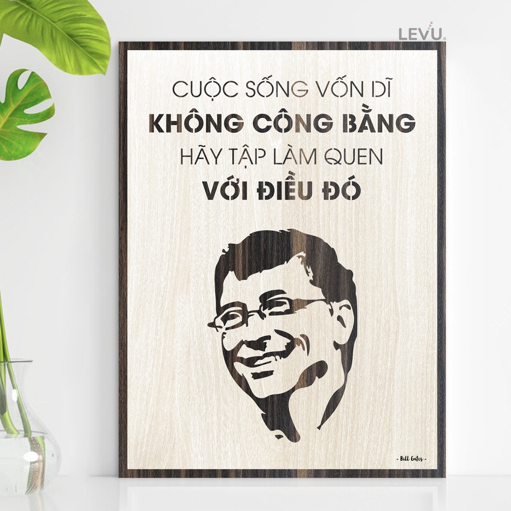Tranh tạo động lực làm bằng Gỗ Handmade giúp bạn mạnh mẽ hơn LEVU-NT03