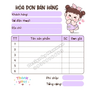 Hoá đơn mini cute 1liên