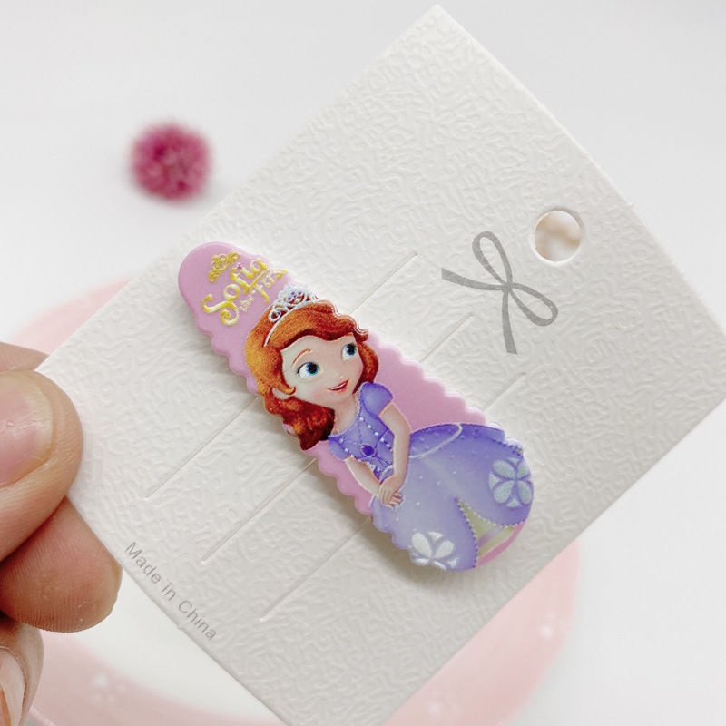 Kẹp Tóc Mái Bằng Vải Họa Tiết Công Chúa Frozen Dễ Thương Cho Bé Gái