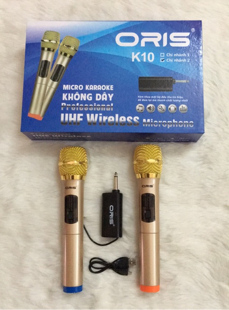 Micro cao cấp ORIS K10 UHF Wireless loại 2 Mic ( Chính Hãng )