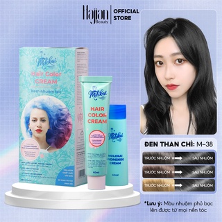 Thuốc nhuộm tóc Molokai màu đen than chì 60ml M-38, nhuộm tóc tại nhà chứa collagen tảo biển siêu dưỡng - Hajian Beauty