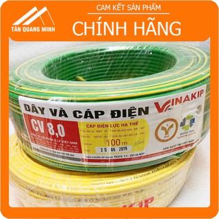 Dây Cáp Cv 8.0 Vinakip Dây đơn 7 sợi 100% Đồng Nguyên Chất