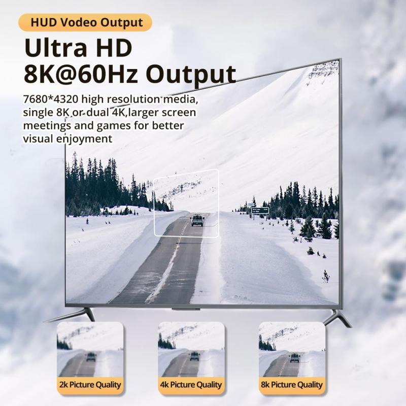 Phụ kiện chuyển đổi dữ liệu từ tính HDOORLINK 4 / 3 40Gbps 8K @ 60Hz PD100W 5A USB C sang Type C sạc nhanh