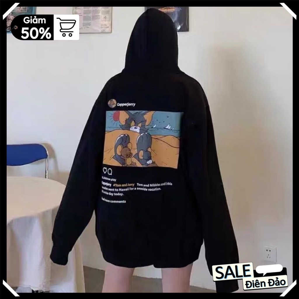 Áo hoodie nam nữ phong cách ovesize nỉ siêu đẹp vải dày from rộng | BigBuy360 - bigbuy360.vn