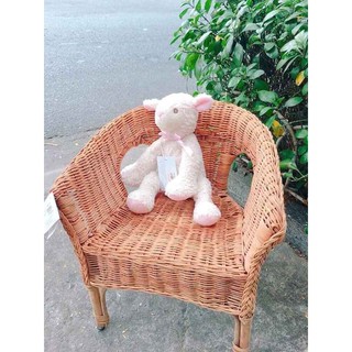 Ghế mây đan tay màu tự nhiên kích thước Cao 49 cm rộng 48 cm, Dành cho bé từ 2-6 tuổi, tải trọng 35 kg