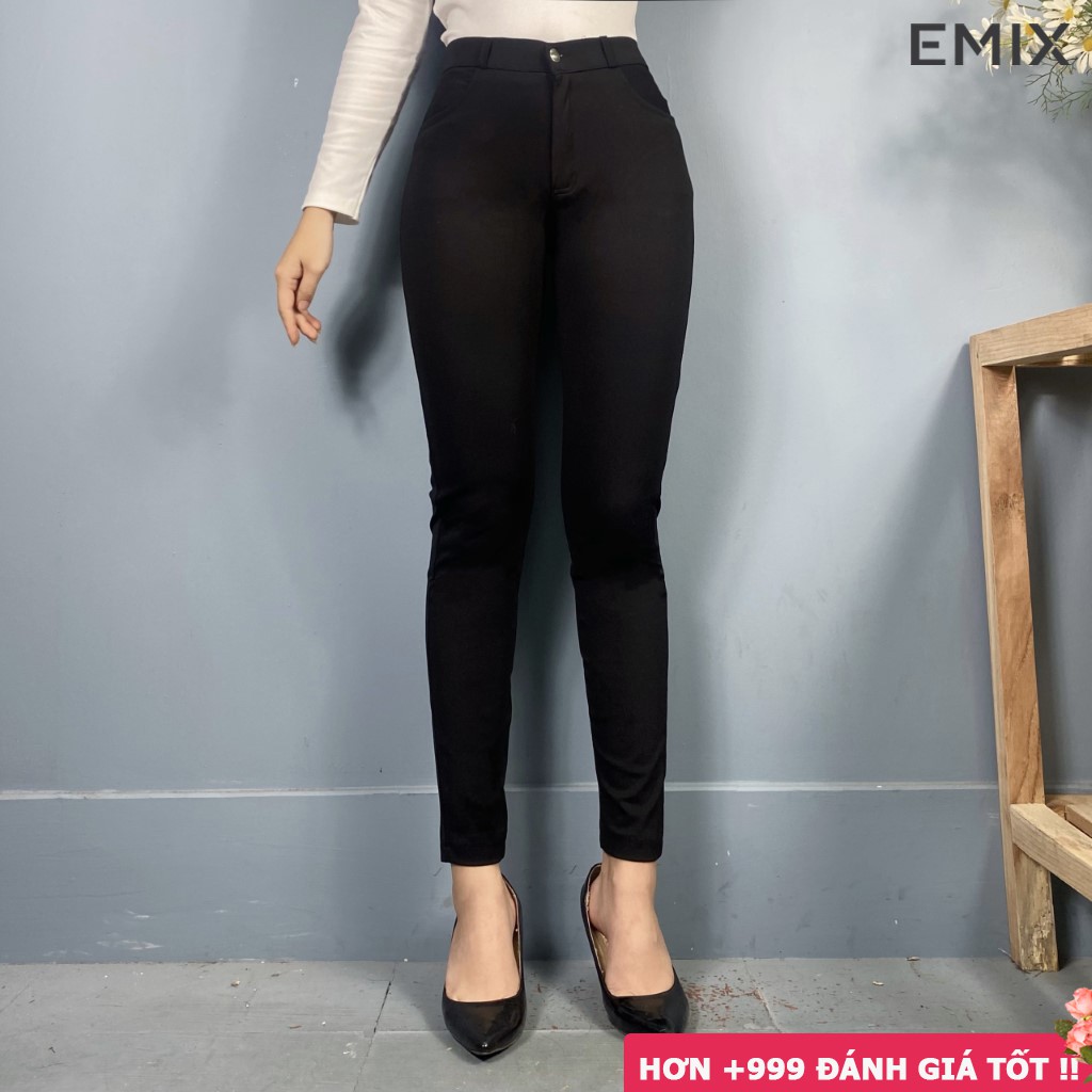 Quần legging cúc khóa cạp cao tôn dáng EMIX