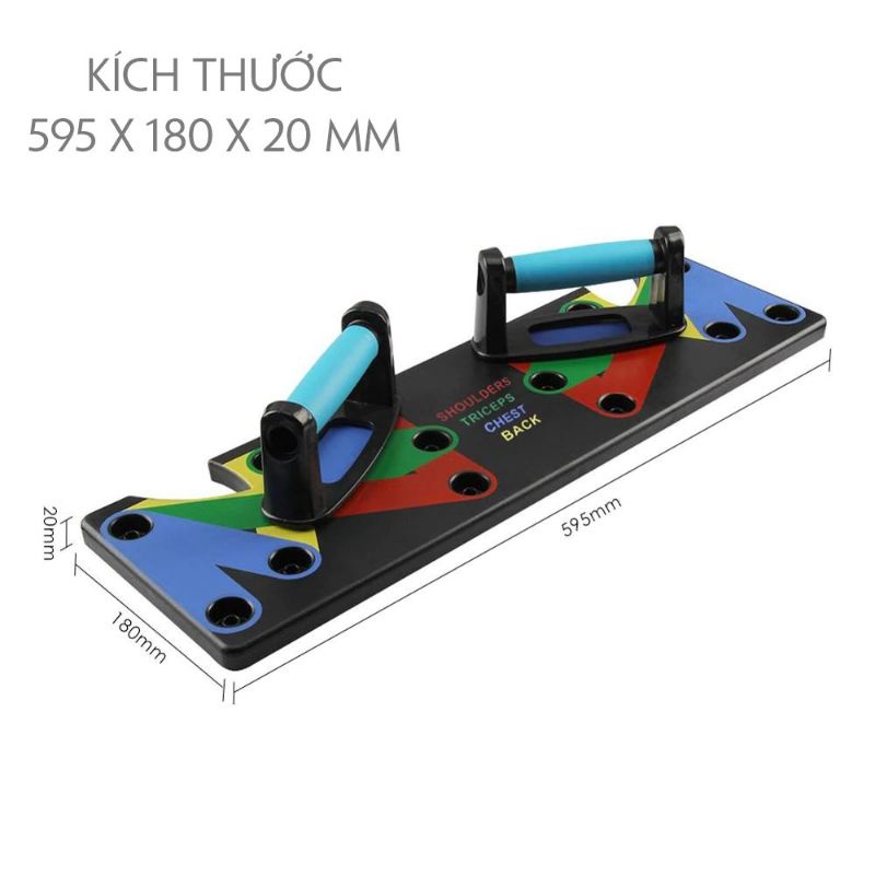 Bộ Dụng Cụ Tập Chống Đẩy, Hít Đất 9 in 1 – Dụng Cụ Hít Đất Chống Đẩy