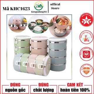 Hộp Cơm 4 Tầng inox Tiện Dụng Đựng Cơm Văn Phòng Nhiều Tầng Giữ Nhiêt Lúa Mạch Mã KHC1623