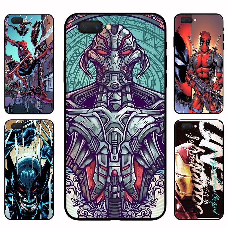 Ốp lưng hình siêu nhân và ironman cho OPPO A5 A9 2020 A3S A1K F5 F7 F9 A7 2018 F11 F11 Pro