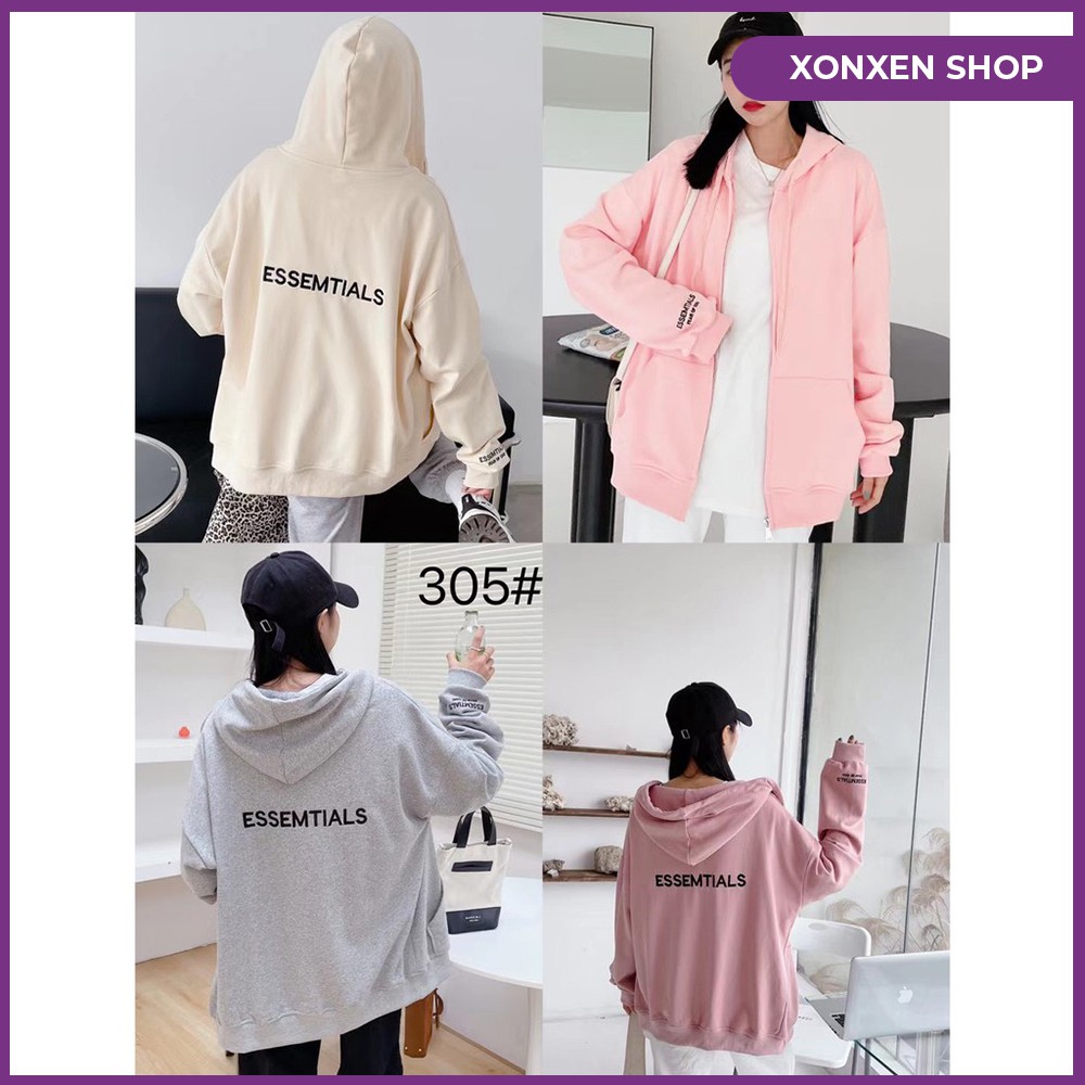 Áo nỉ form rộng trơn có dây kéo XONXEN SHOP TAM KỲ 269 HÙNG VƯƠNG free size mã 305