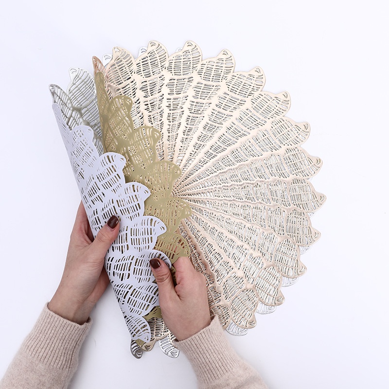 Tấm Lót Cách Nhiệt PVC, Miếng Lót Bàn Ăn Hình Tròn Sang Trọng 38cm - Maydecor