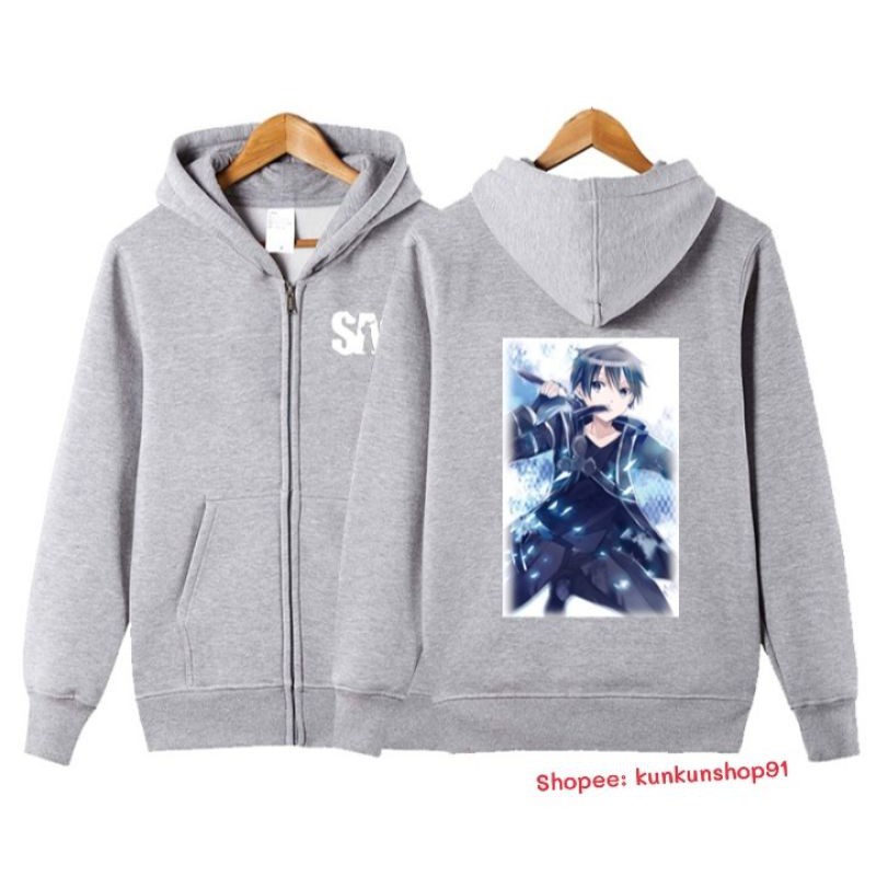 Áo Khoác Xám Anime Sword Art Online Nam Nữ