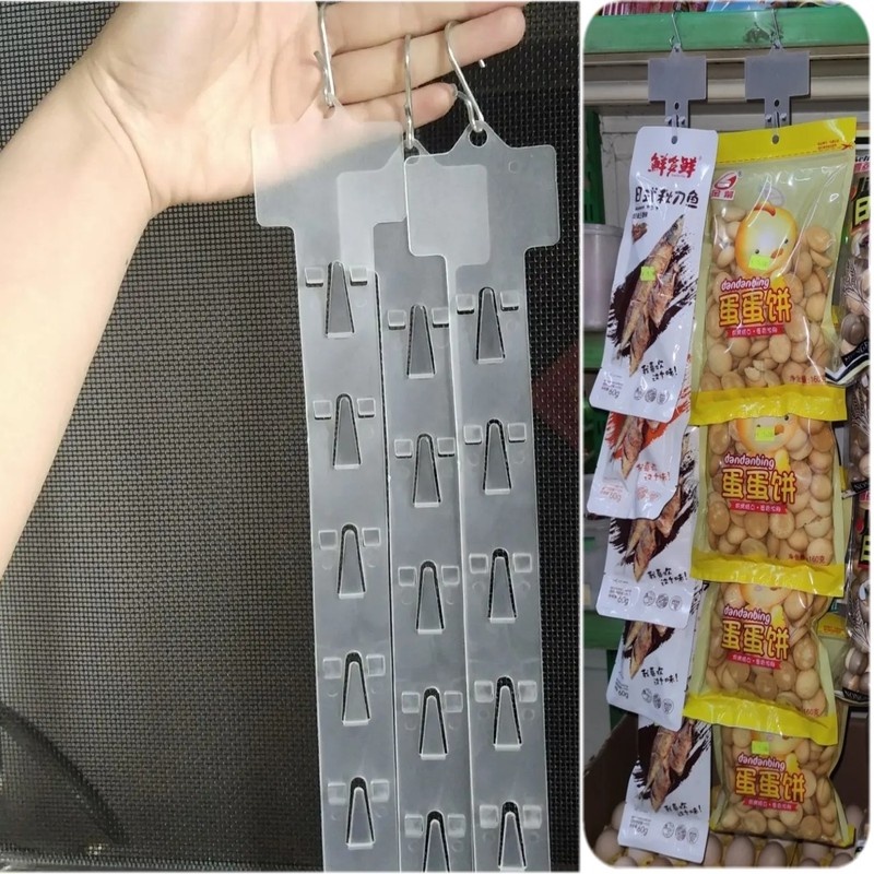 Thanh treo đồ ăn vặt bằng nhựa pvc không cần đóng đinh đa năng tiện dụng