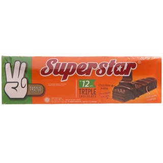 Hộp 12 bánh Inđô Super Star Triple Socola