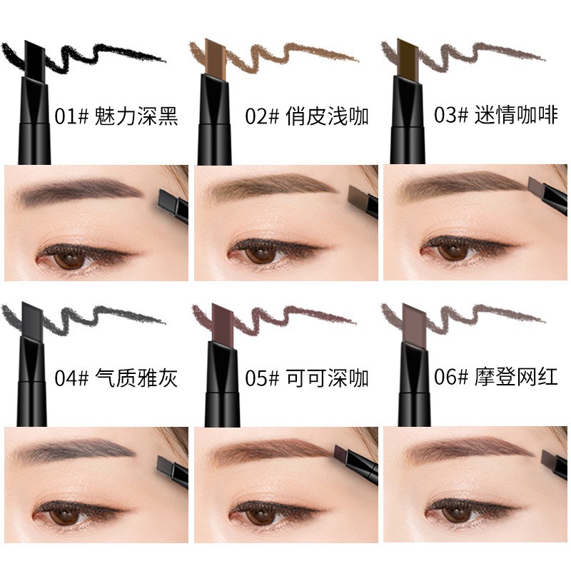 Bút chì kẻ lông mày 2 đầu tiện dụng Banzou 5 màu khác nhau phù hợp với nhiều tone make up | BigBuy360 - bigbuy360.vn