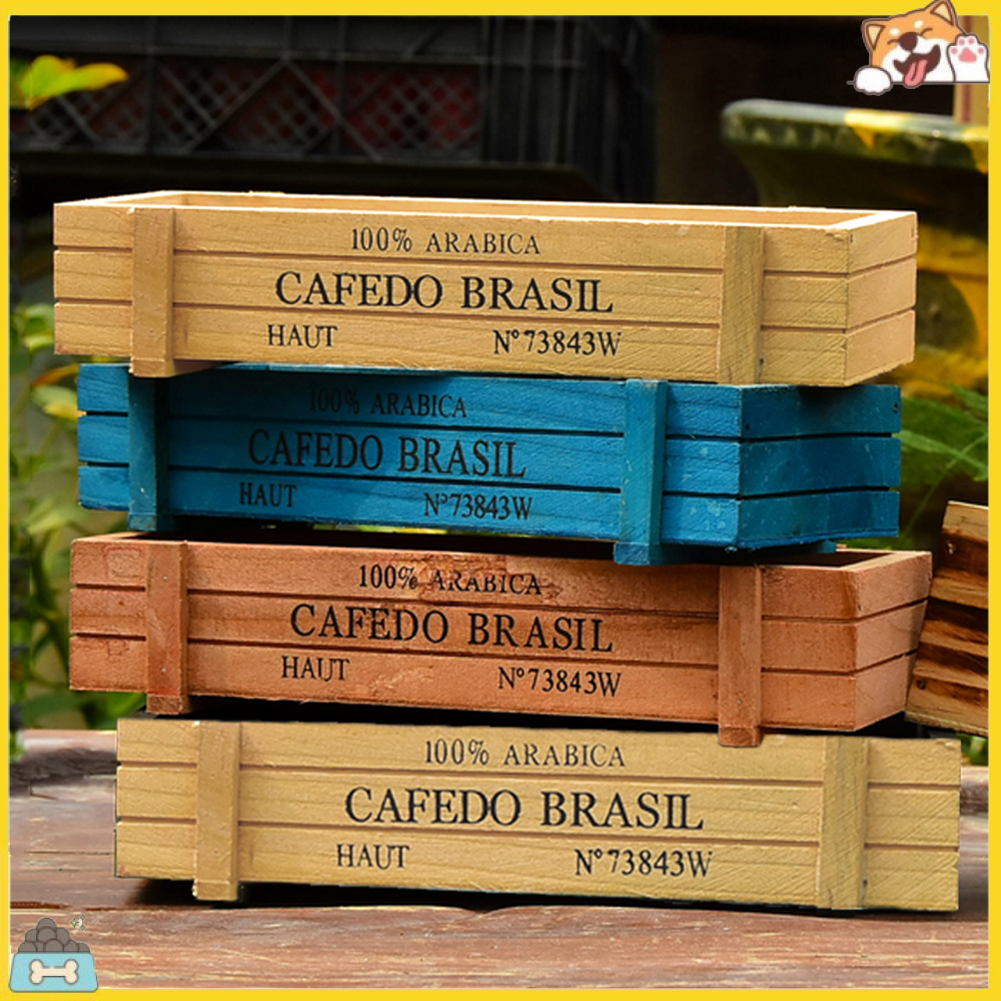 Chậu gỗ trồng cây mini tiện dụng