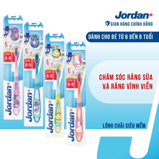Combo 4 Bàn chải đánh răng Jordan Step 3(6-9 tuổi), Lông mềm