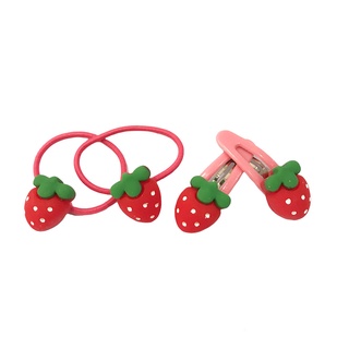 Set 2 kẹp tóc 2 thun cột tóc em bé mẫu trái cây DTOnline (ngẫu nhiên)