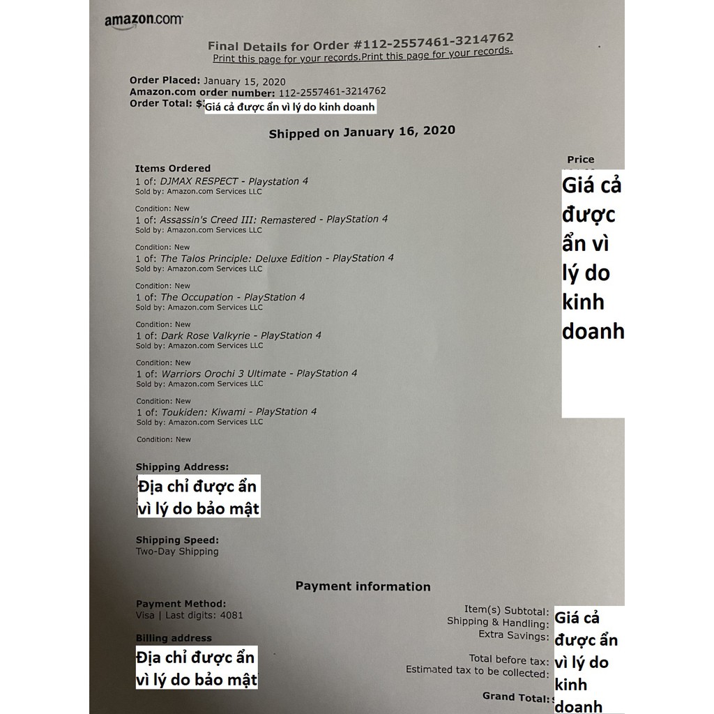 Đĩa game PS4: The Occupation