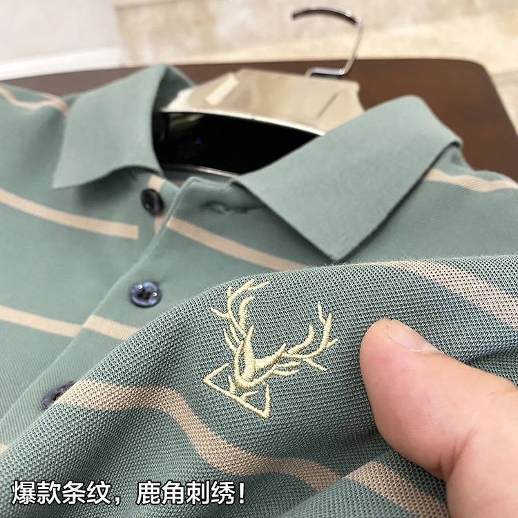 Áo Thun polo Dài Tay Thời Trang Dành Cho NamÁo Sơ Mi Nam Dài Tay Cổ Bẻ Sọc Dọc Thời Trang