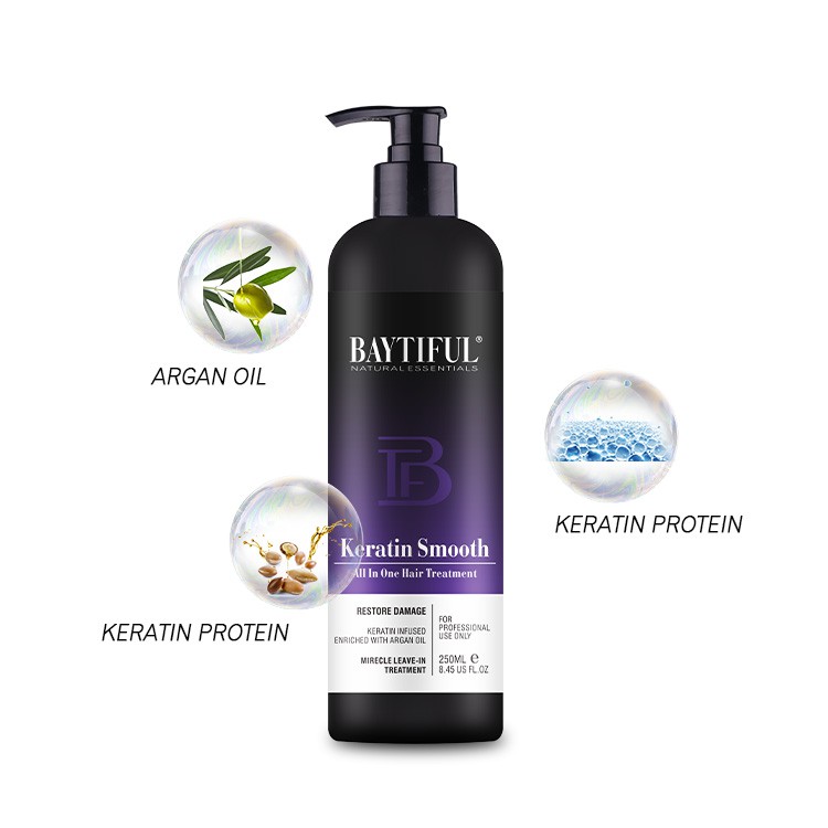 Dầu Xả Khô Phục Hồi Siêu Mềm Mượt BAYTIFUL Keratin Smooth All in One 250ml