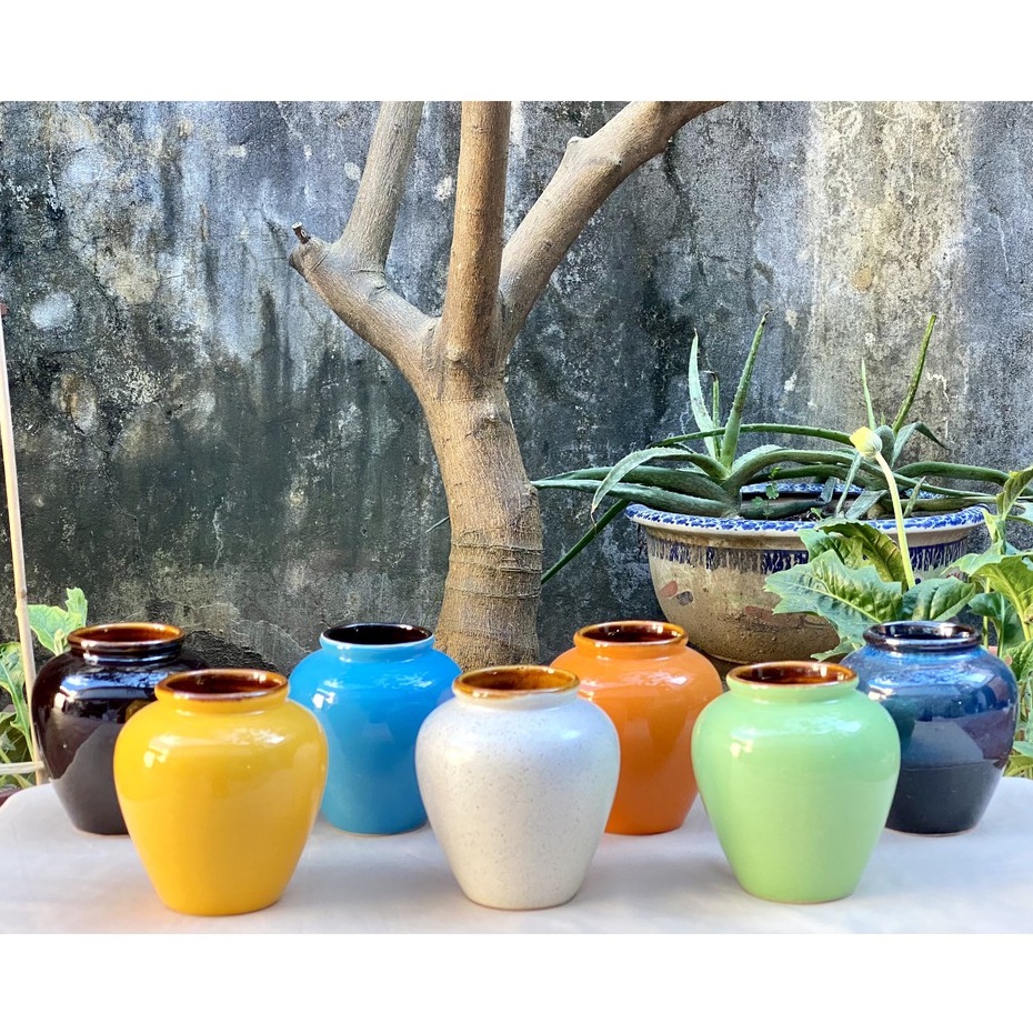 Cốc lu uông nước, vò uống rượu, uống bia chất gốm sứ Bát Tràng