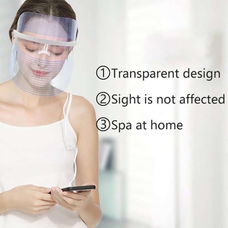 Máy Liệu Pháp Ánh Sáng LED Photono Ba Màu Làm Trắng Trẻ Hóa Làn Da