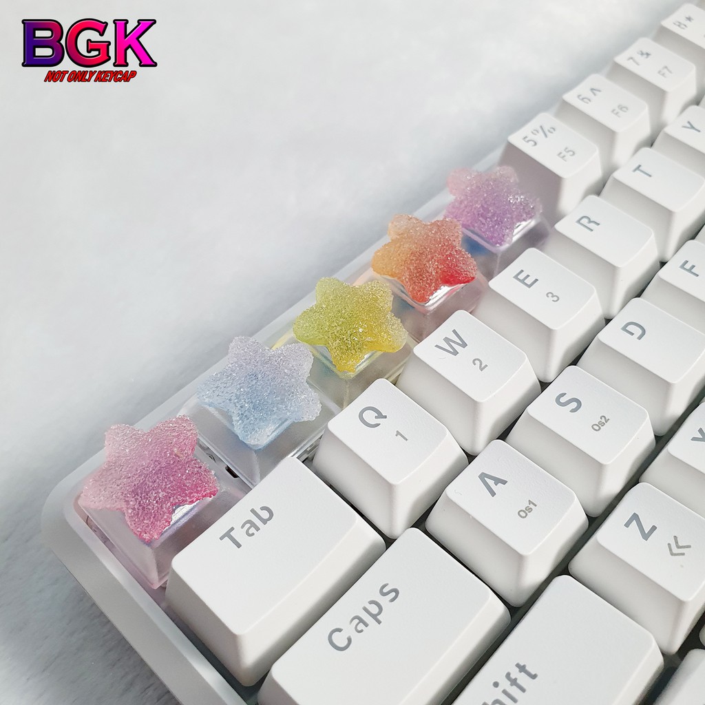 Keycap Lẻ hình kẹo dẻo hình ngôi sao và dễ thương Star Candy ( keycap resin độc lạ )( Keycap Artisan )