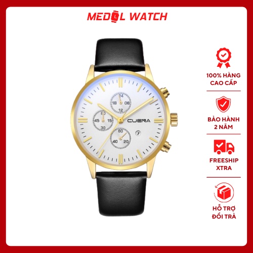 Đồng Hồ Nam C.U.E.N.A Dây Da Thời Trang Cao Cấp - A59 - Medol Watch