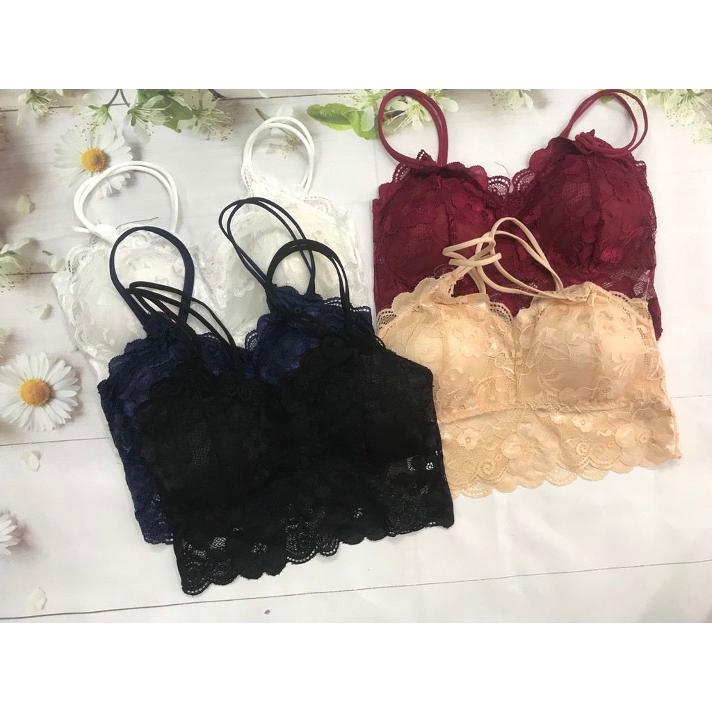 Áo bra ren 2 dây đôi, bralette gợi cảm, chất áo lót loại 1 mền mịn, Leblur