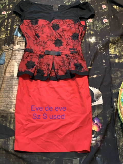 Elise , eve ,  vnxk... váy S đỏ và bé gái công chúa Đỏ sz 5