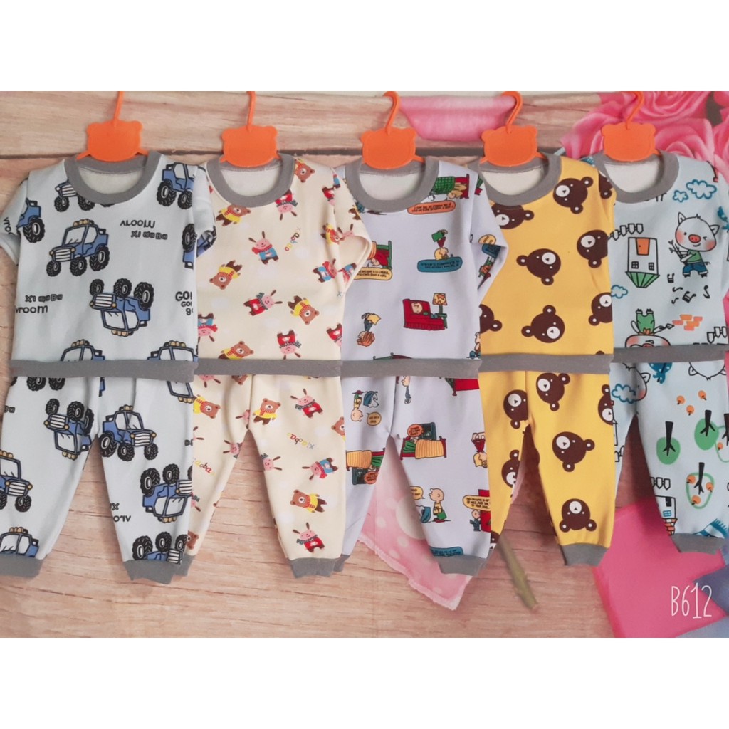 CHỈ 33K BỘ QUẦN ÁO NỈ BÔNG THU ĐÔNG DÀI TAY CHO BÉ (BỘ NỈ)