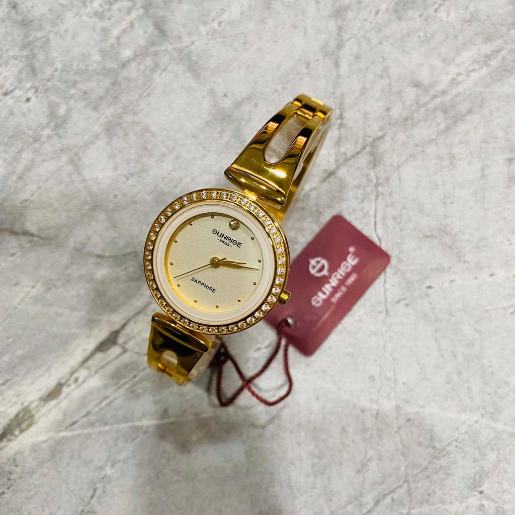 Đồng hồ Sunrise nữ chính hãng Nhật Bản L9935.AA.G.T - kính saphire chống trầy - đính