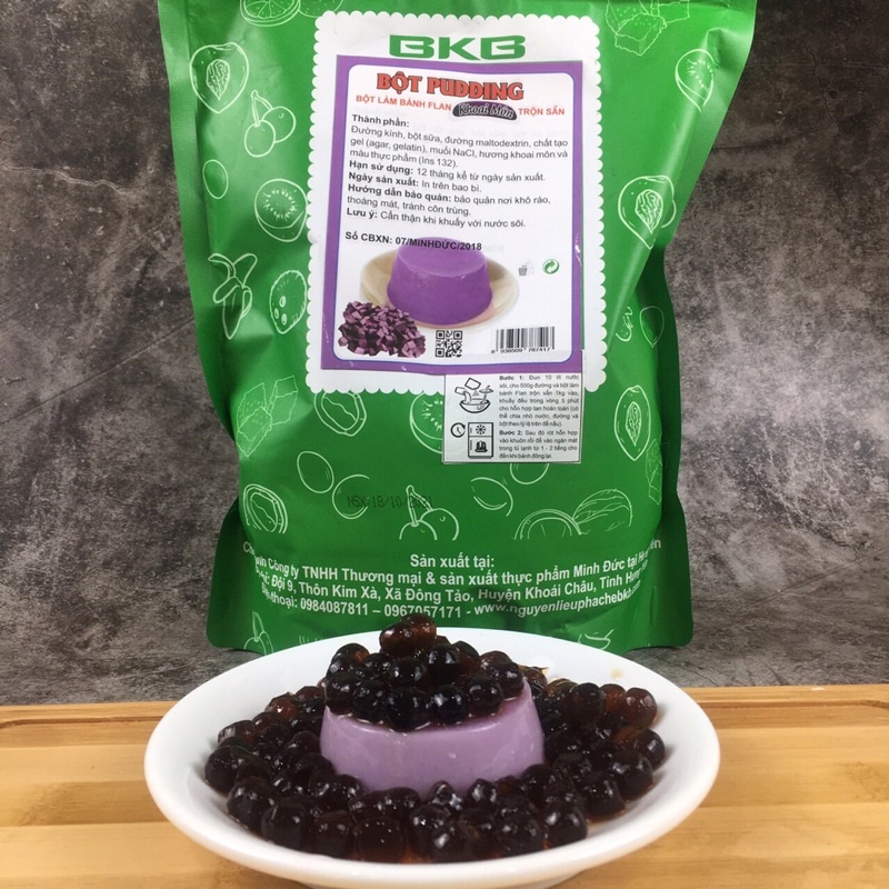 Pudding khoai môn túi 1kg nấu thạch pudding thơm ngon, mềm mịn