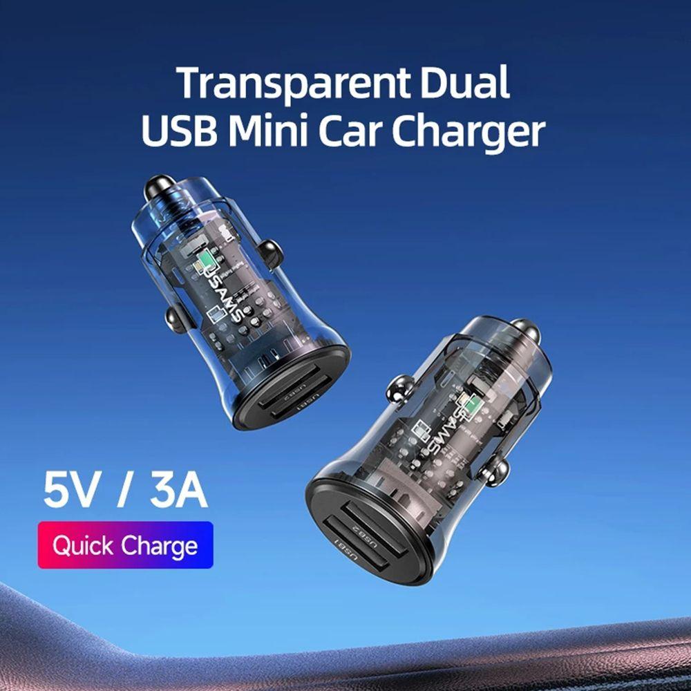 Cốc Sạc Nhanh QC3.0 Có Đèn Xanh Dương Cho Xe Hơi